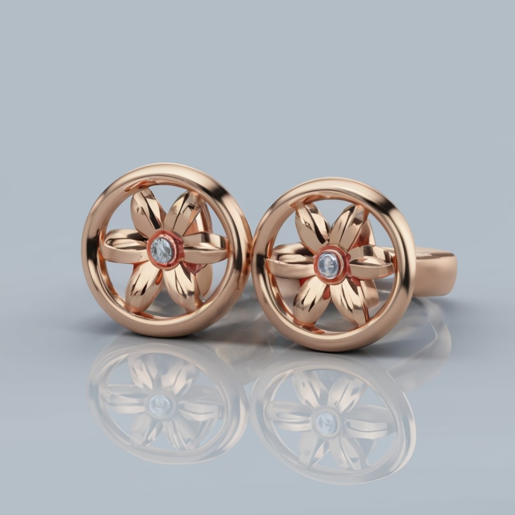 Aretes de oro Miami Gold Jewelry