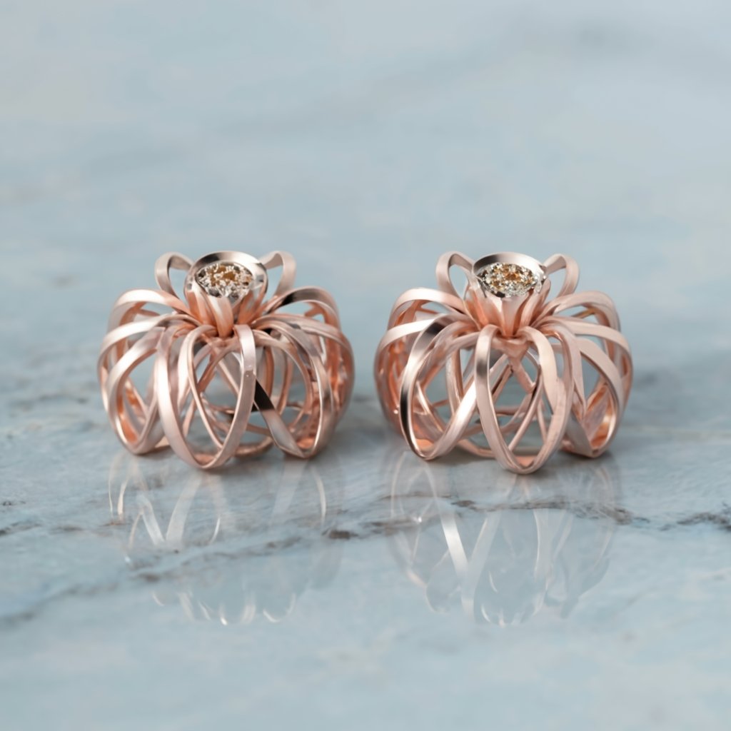 Zarcillos de oro Miami Gold Jewelry