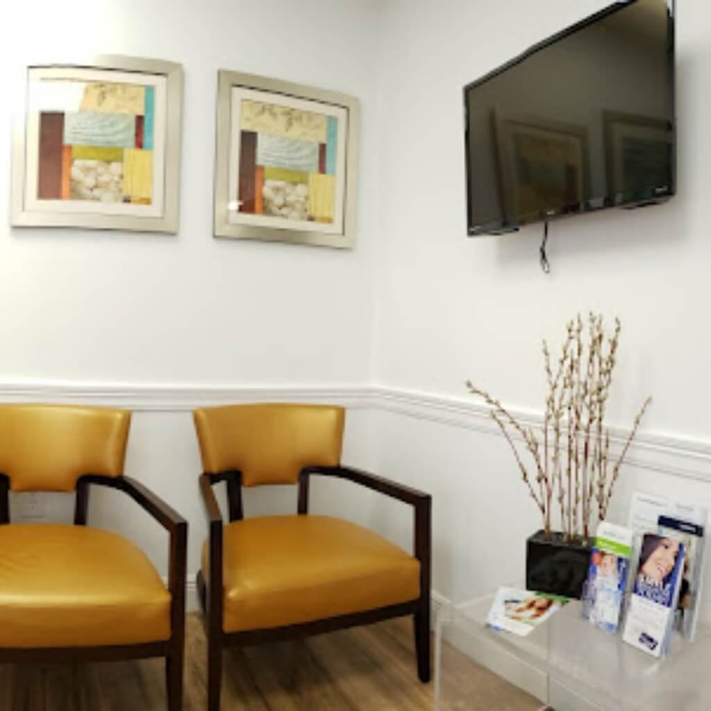 Sala de espera de Dental Progress Miami
