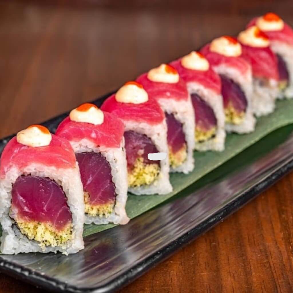 Bandeja de sushi fresco
