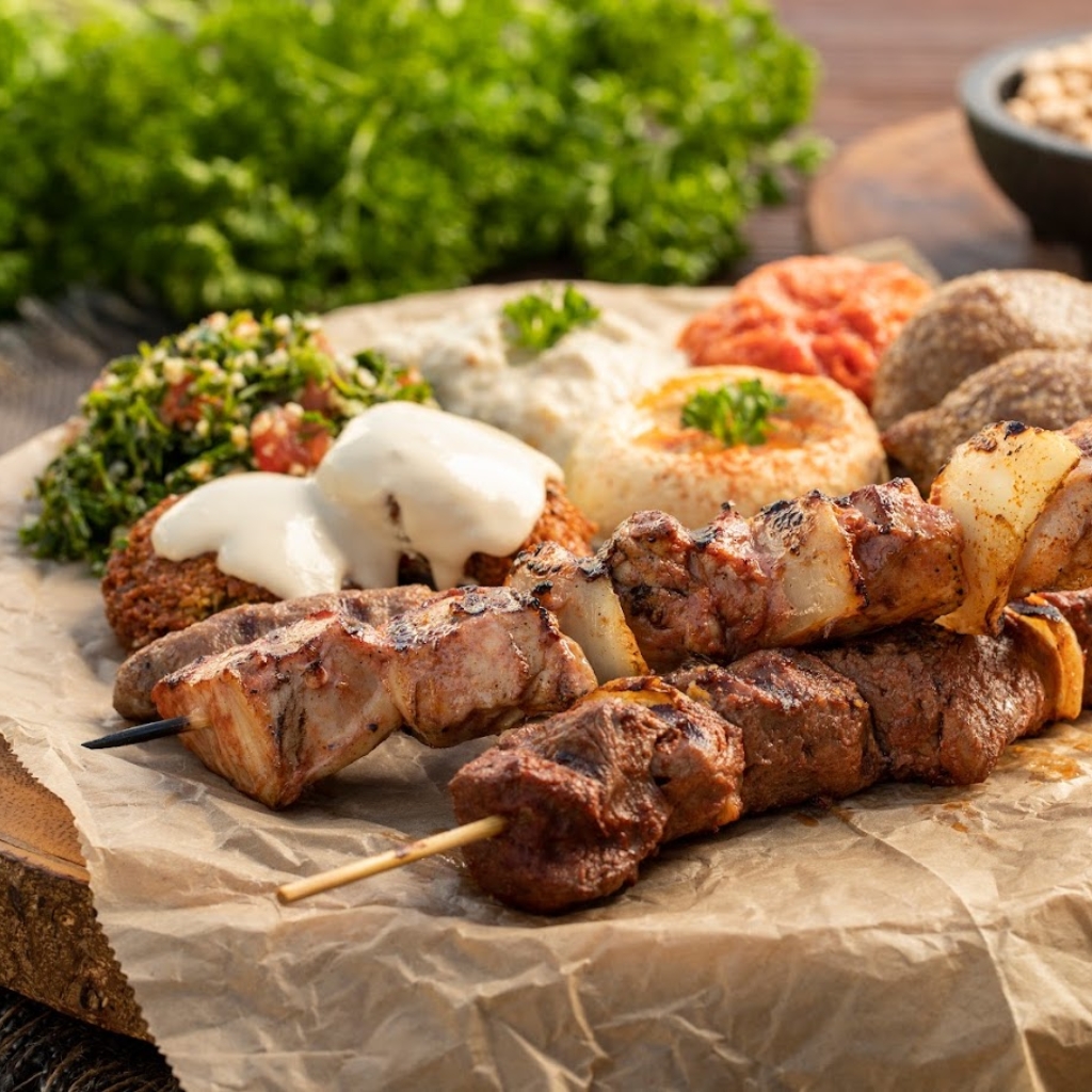 Brochetas de cordero
